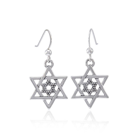 Double Star of David Earrings TER1558 - Wholesale Jewelry