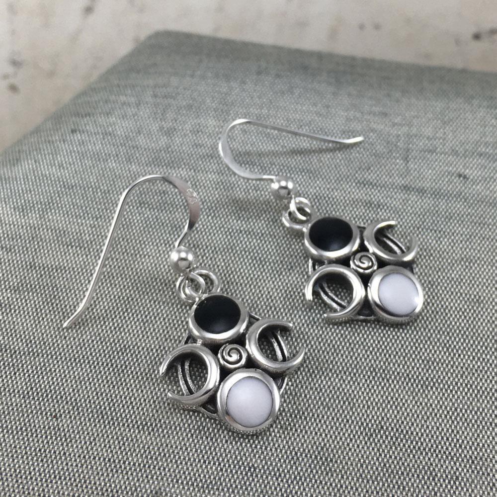Lunar Cycle Silver Earrings TER1562 - Wholesale Jewelry