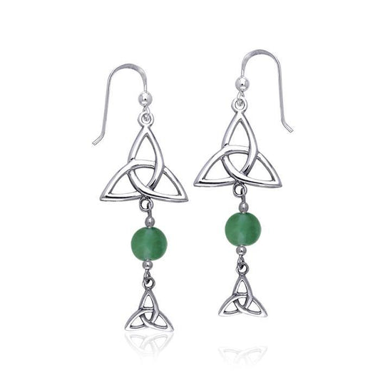 Celtic Knotwork Silver Triquetra Earrings TER158 Earrings