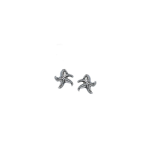 Starfish Sterling Silver Post Earrings TER1640 - Wholesale Jewelry