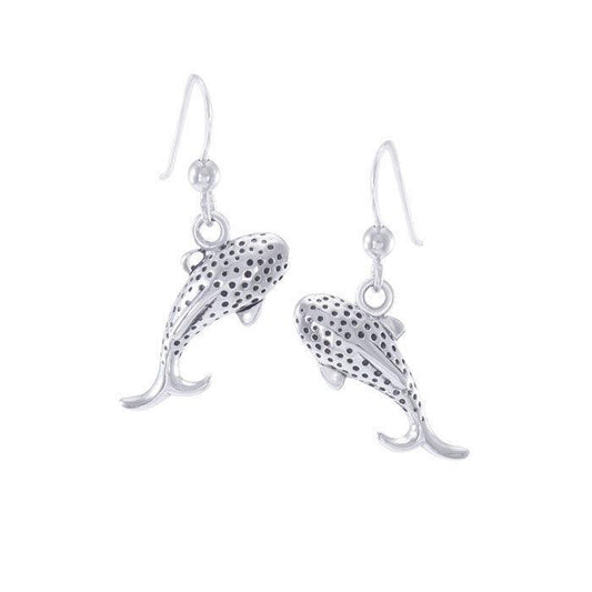 Small Whale Shark Sterling Silver Hook Earring TER1644 - peterstone.dropshipping