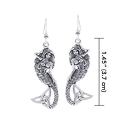 Lovely Mermaid Goddess with Trinity Knot Silver Earrings TER1663 Earrings