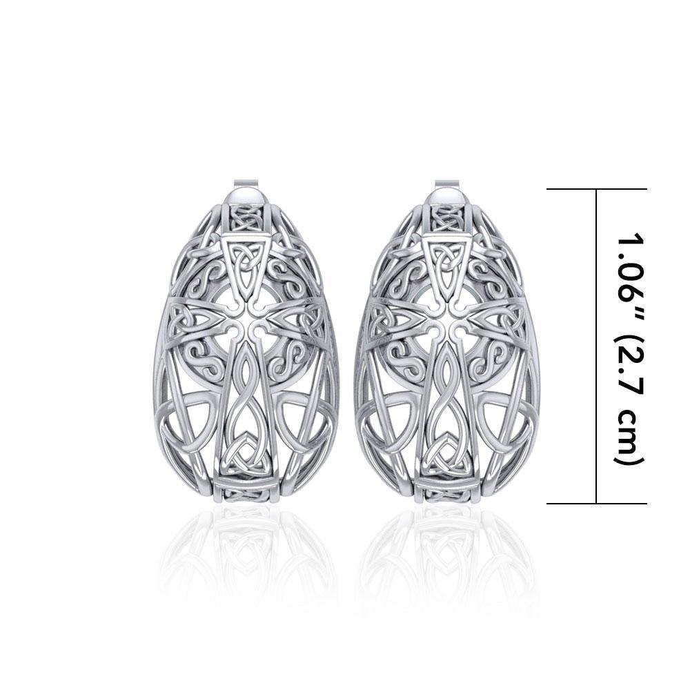 Celtic Cross  Silver Post Earrings TER1674 Earrings