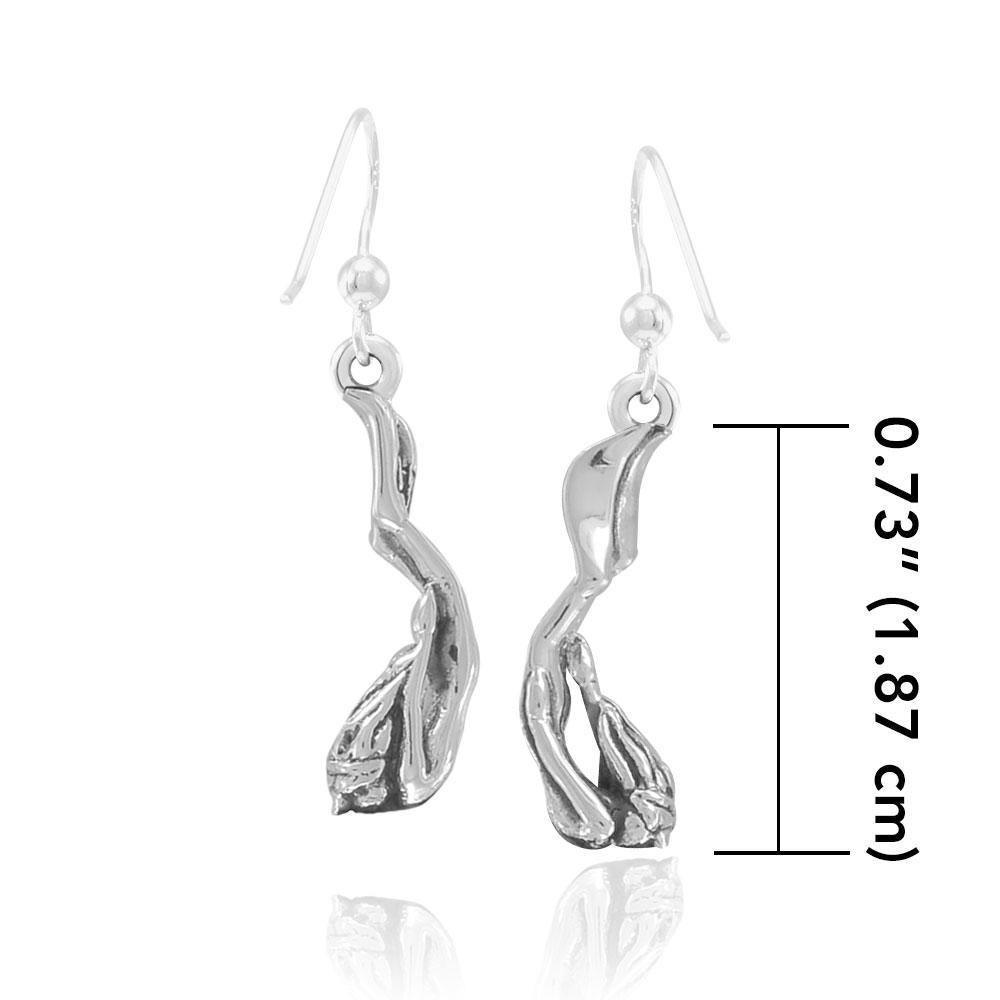 Free Diver Sterling Silver Earrings TER1683 Earrings