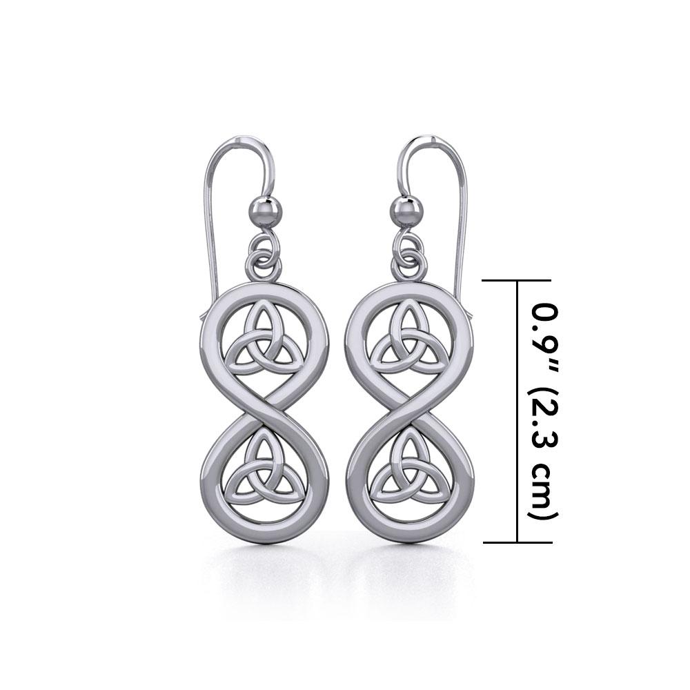 Infinity with Trinity Knot Silver Earrings TER1736 Earrings