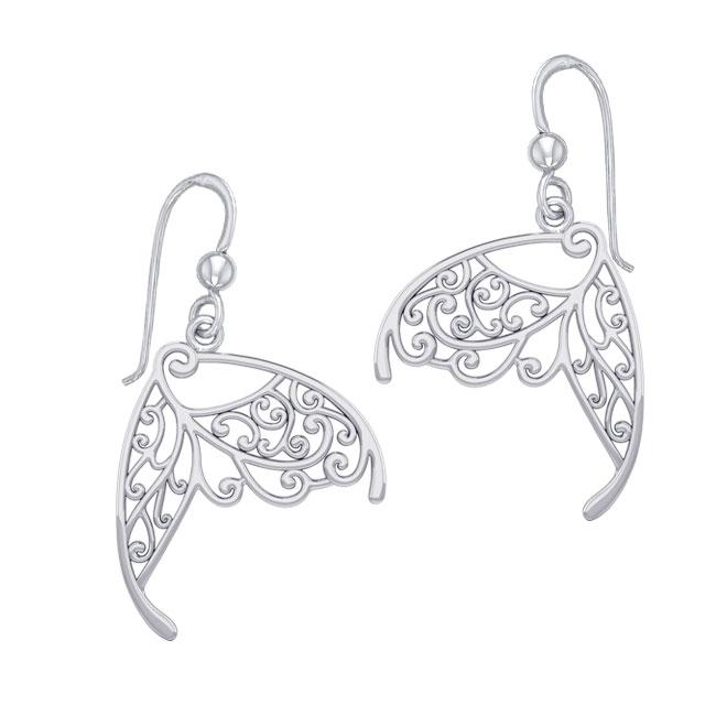 Butterfly Wing Silver Earrings TER1783 - Peter Stone Wholesale