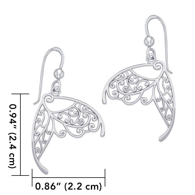 Butterfly Wing Silver Earrings TER1783 - Peter Stone Wholesale