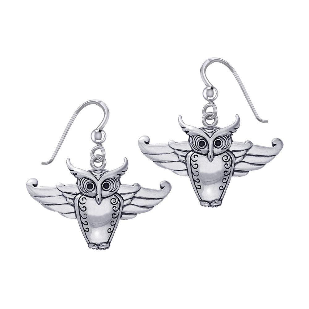 Cari Buziak Owl Silver Earrings TER1823 Earrings