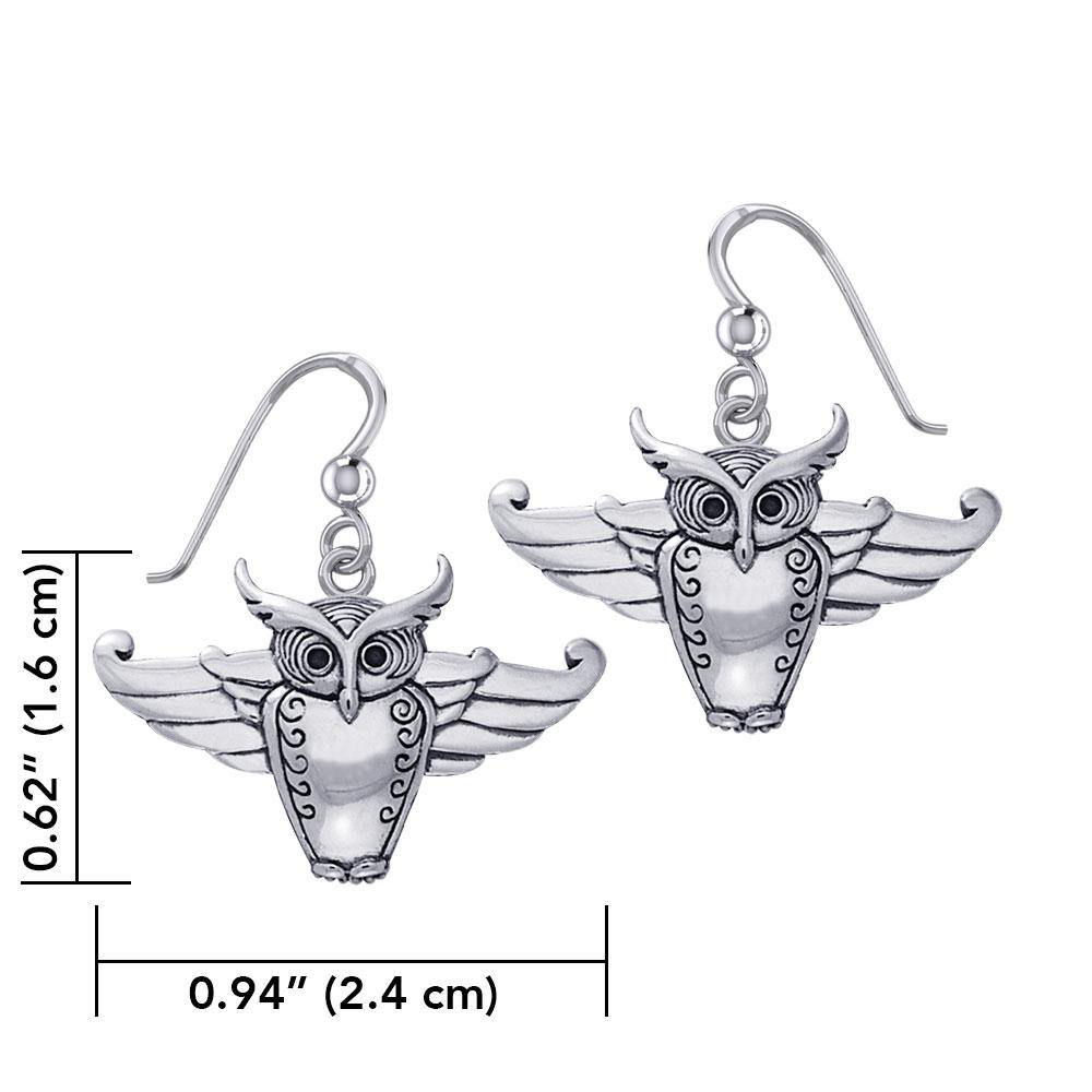 Cari Buziak Owl Silver Earrings TER1823 Earrings