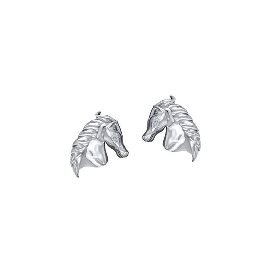 Equestrian Horse Silver Post Earrings TER1872 Post Earrings