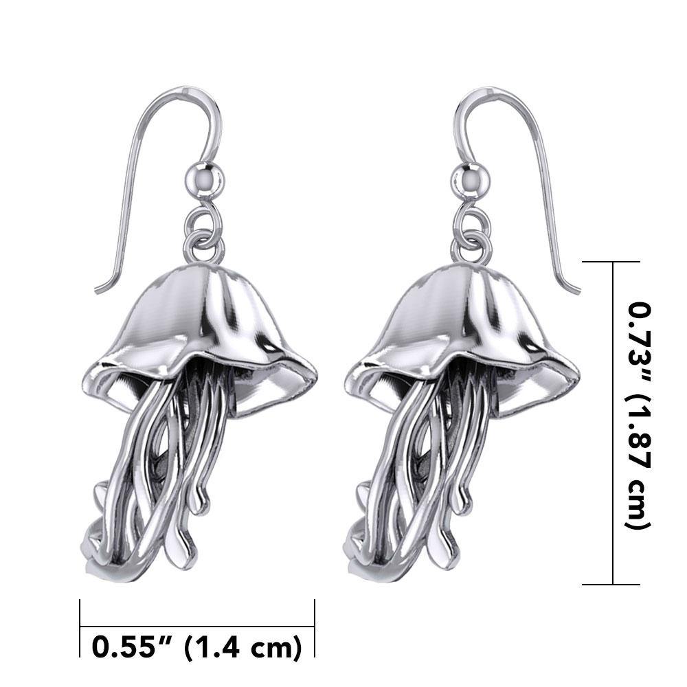 Box Jellyfish Silver Earrings TER1875 Earrings