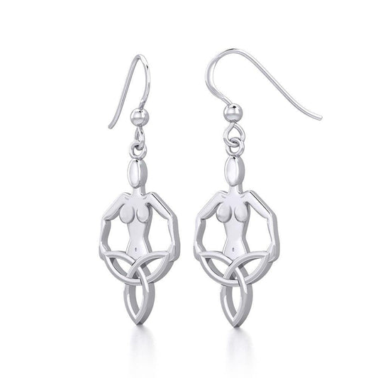 Celtic Trinity Knot Goddess Silver Earrings TER1917 Earrings