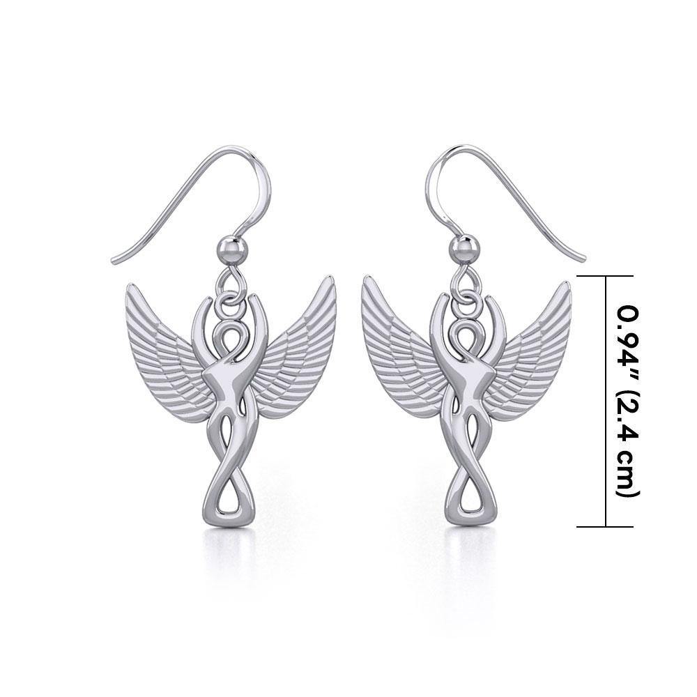 Winged Goddess Angel Silver Earrings TER1922 Earrings