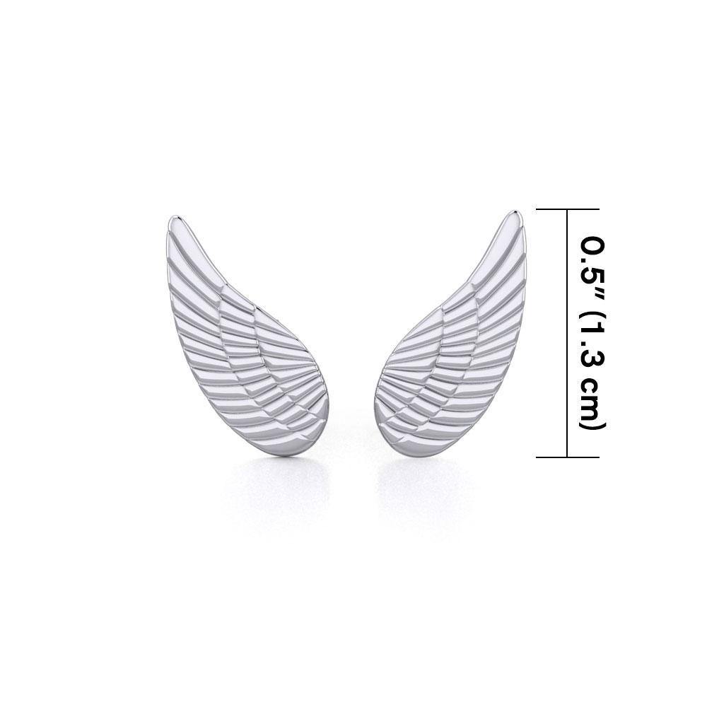 Angel Wing Silver Post Earrings TER1923 Post Earrings