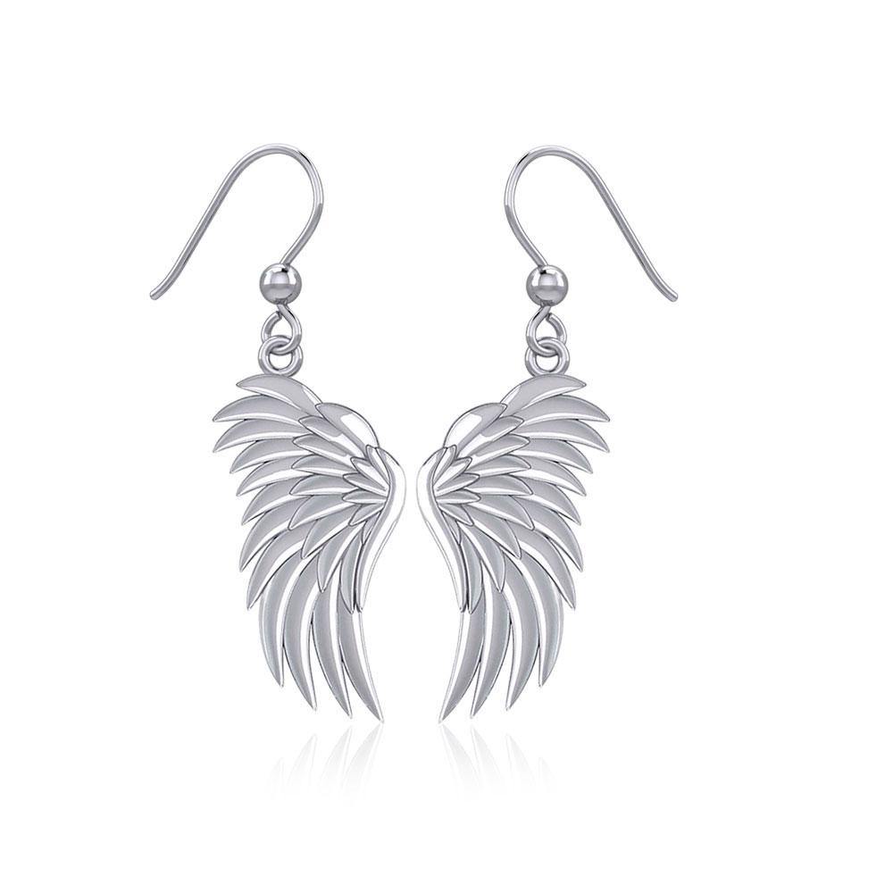 Angels Wings Silver Earrings TER1945 - Wholesale Jewelry