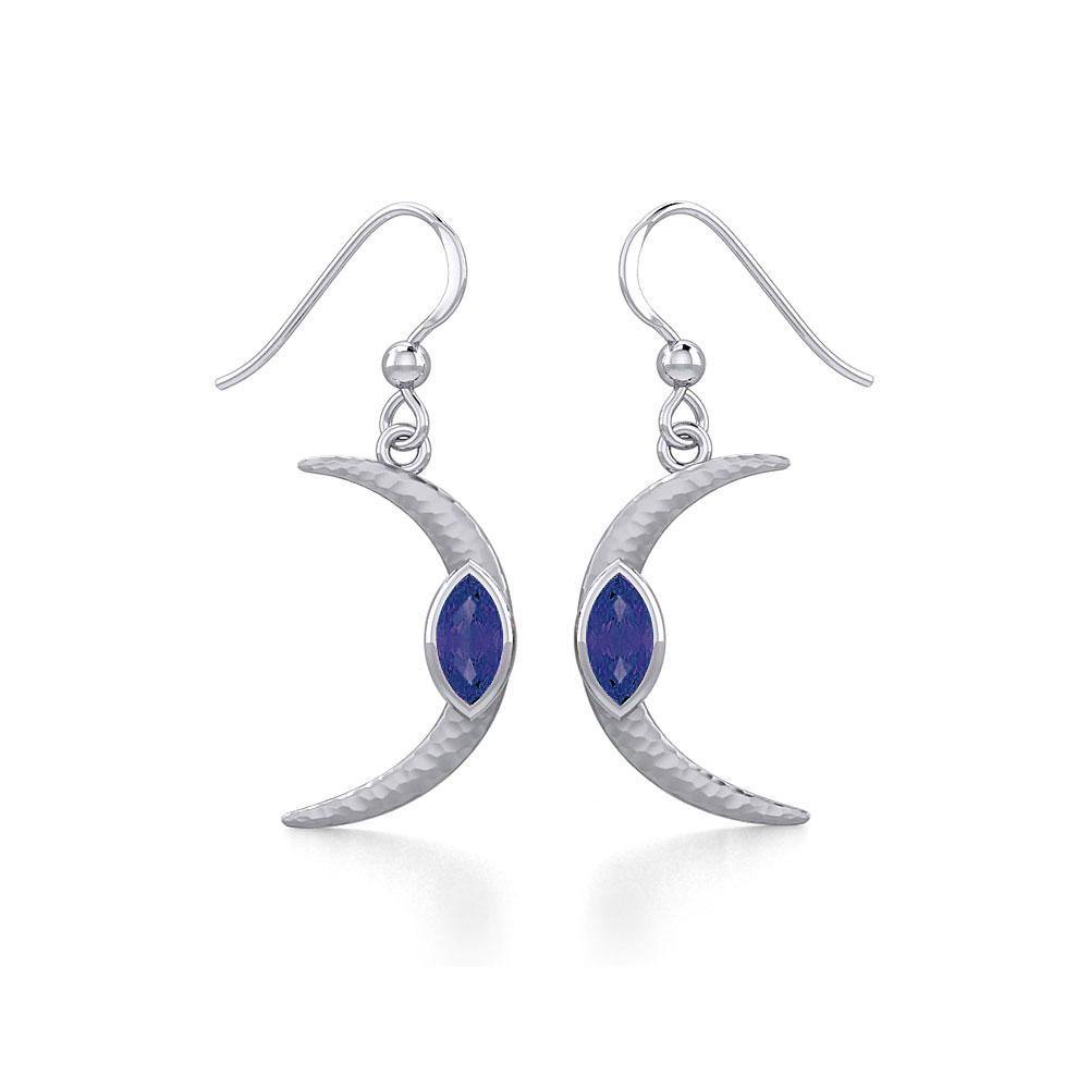 A Glimpse of the Crescent Moon's Beginning ~ Silver Jewelry Earrings TER1953 - Wholesale Jewelry