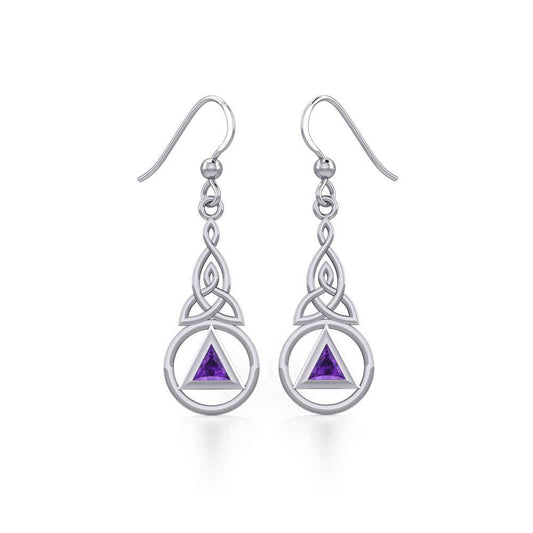 Celtic Recovery Earrings with Gemstone TER1956 - Wholesale Jewelry