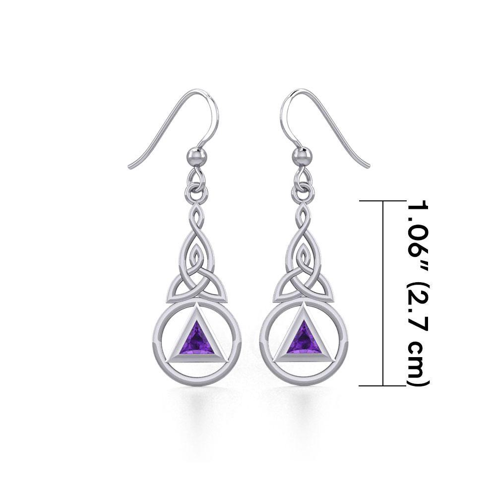 Celtic Recovery Earrings with Gemstone TER1956 - Wholesale Jewelry