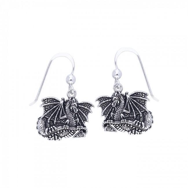 Silver Dragon Earrings TER213