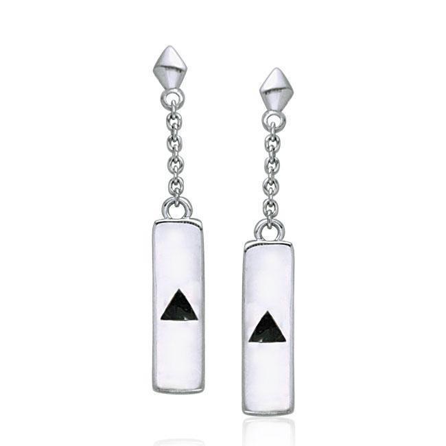 Power Triangle Silver Earrings TER215 Earrings