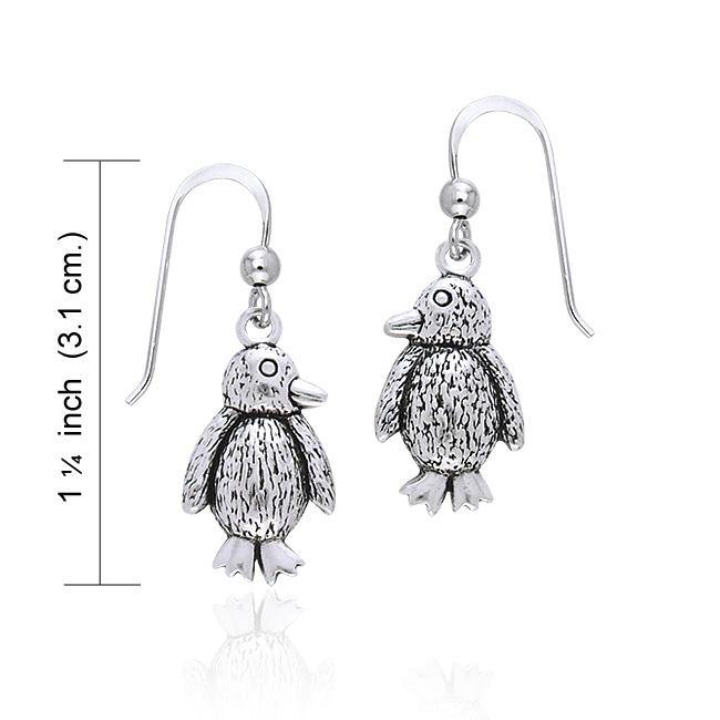 Silver Penguin Earrings TER362 Earrings