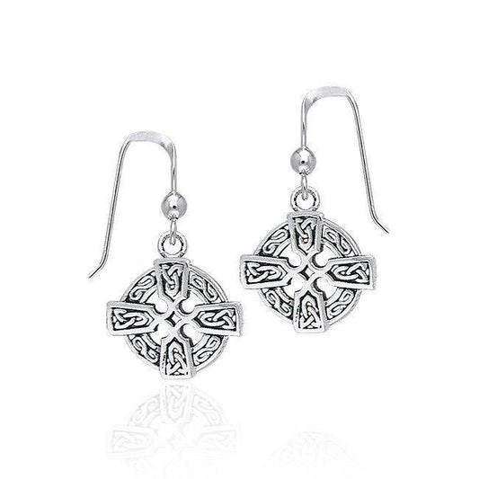 Celtic Cross Silver Earrings TER379 Earrings