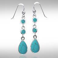 Teardrop Cabochon Silver Earrings TER434 Earrings