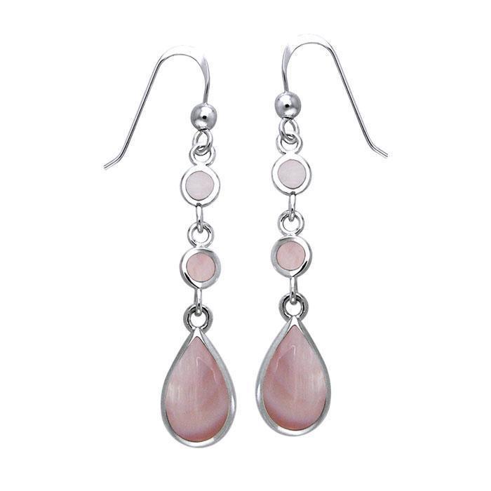 Teardrop Cabochon Silver Earrings TER434