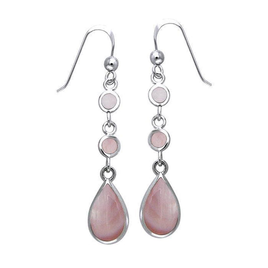 Teardrop Cabochon Silver Earrings TER434