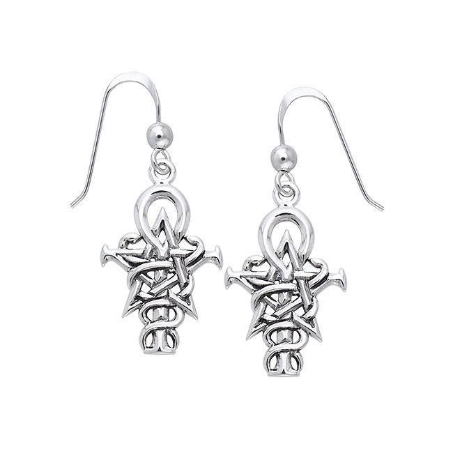 Wizardry Symbol Silver Earrings by Oberon Zell TER465 Earrings