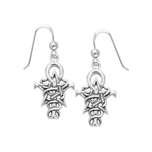 Wizardry Symbol Silver Earrings by Oberon Zell TER465 Earrings
