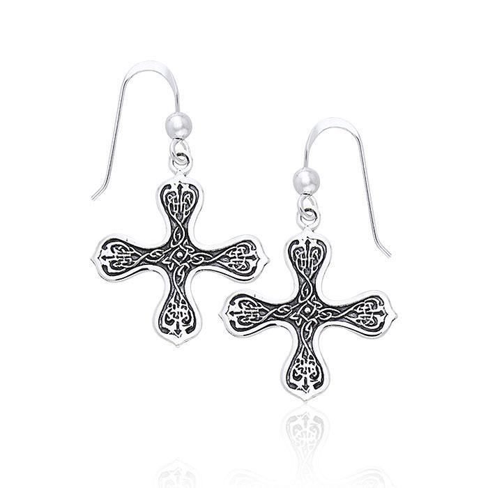 Celtic Cross of the Spirit Silver Earrings TER468 Earrings