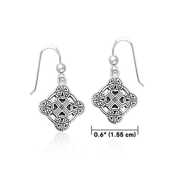 Celtic Clonmacnoise Cross Silver Earrings TER470 Earrings