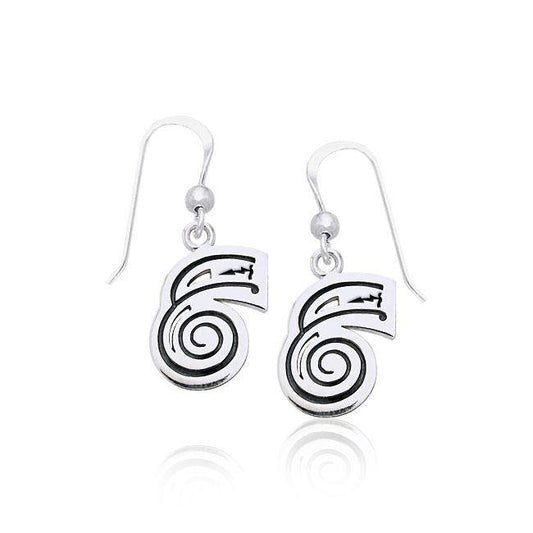 Reiki Symbol Silver Earrings TER473 Earrings