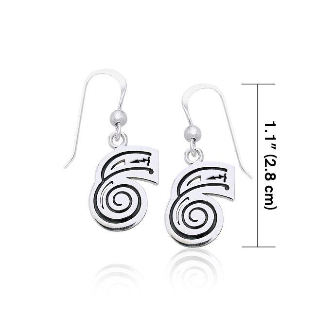 Reiki Symbol Silver Earrings TER473 Earrings