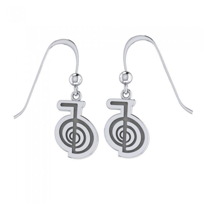 Reiki Spiral Silver Earrings TER478