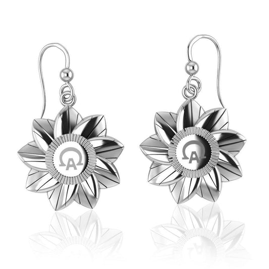 Alpha And Omega Silver Earrings TER513 - peterstone.dropshipping