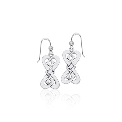 Danu Elegant Silver Celtic Knotwork Earrings TER543 Earrings