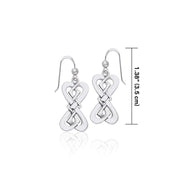 Danu Elegant Silver Celtic Knotwork Earrings TER543 Earrings