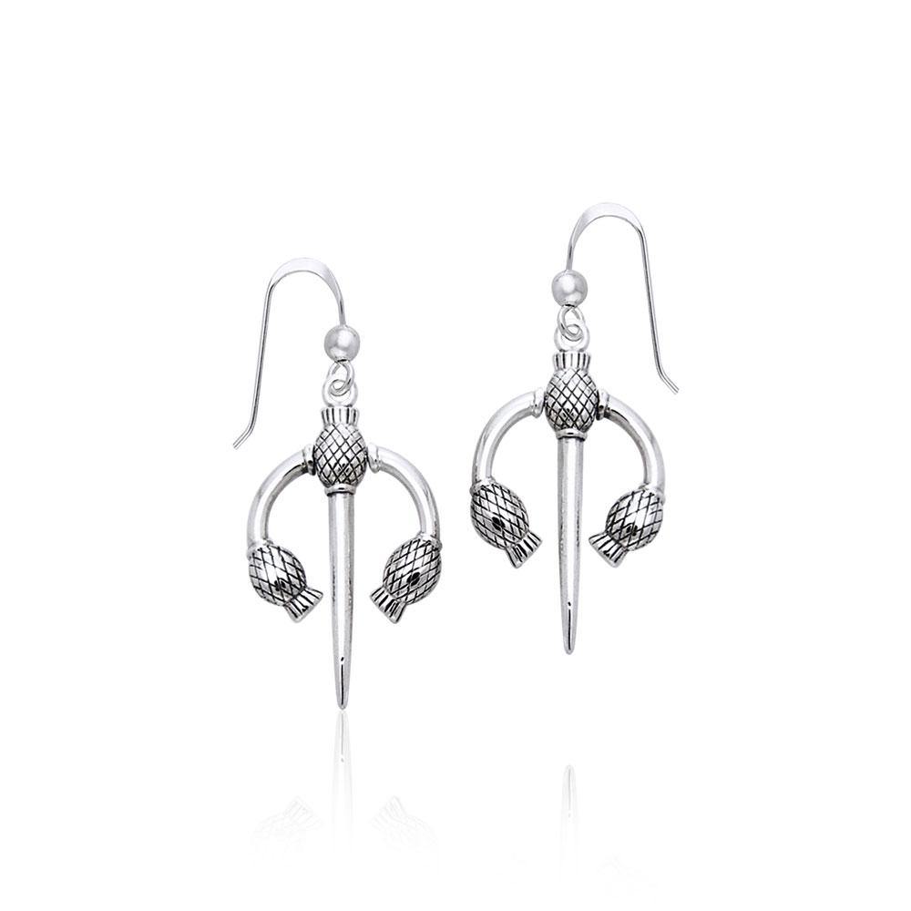 Danu Silver Thistle Earrings TER551 Earrings