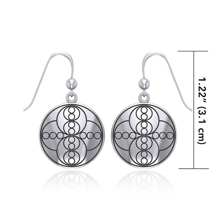 Mandala Energy Silver Earrings TER566 Earrings