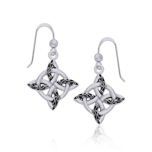 Celtic Four Point Knot Earrings TER703 Earrings