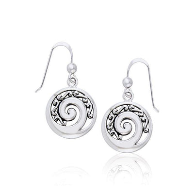 Double Spiral Silver Earrings TER775 Earrings