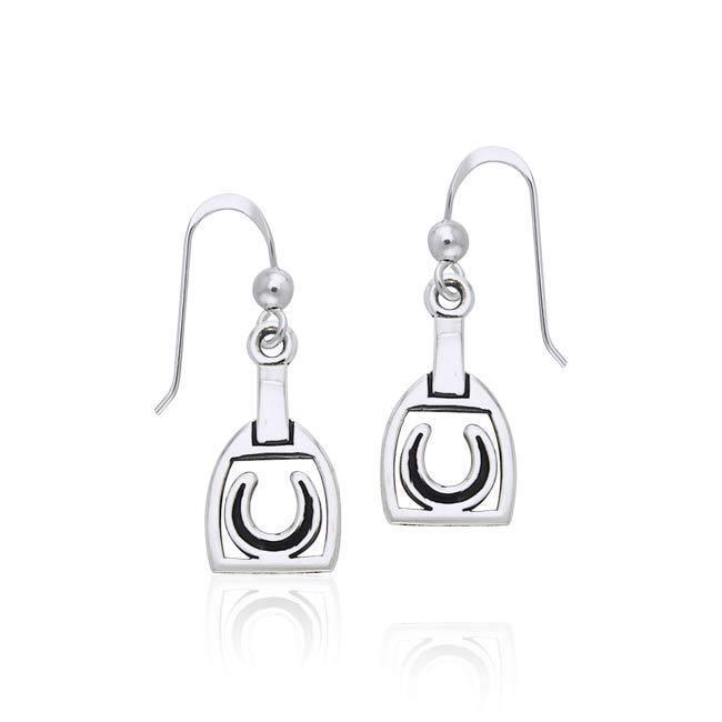 Horseshoe Stirrup Silver Earrings TER791 Earrings