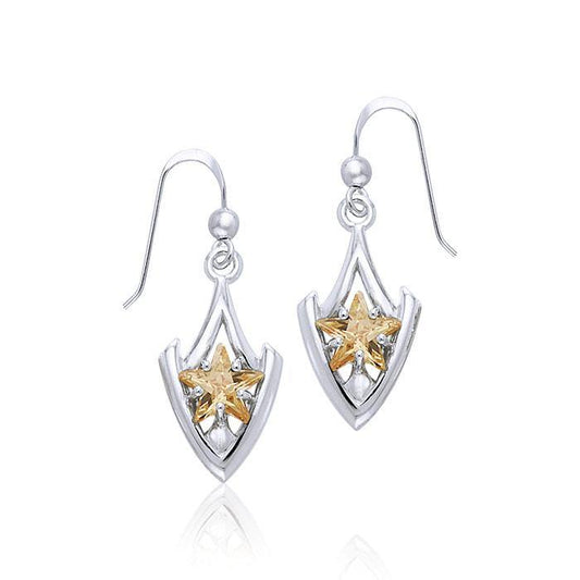 Designer Elegant Cubic Zirconia Star Earrings TER844 Earrings