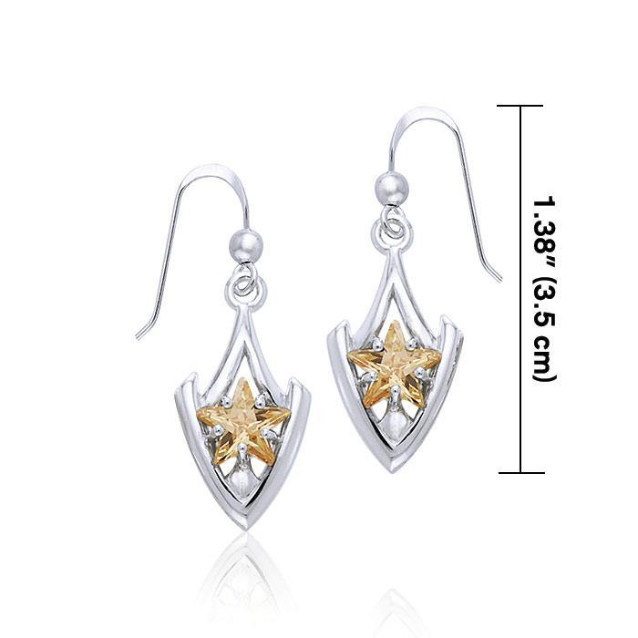 Designer Elegant Cubic Zirconia Star Earrings TER844 Earrings