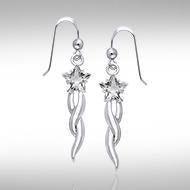 Designer Shooting Star Cubic Zirconia Earrings TER856 Earrings