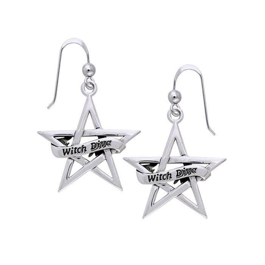 Witch Diva The Star Silver Earrings TER926
