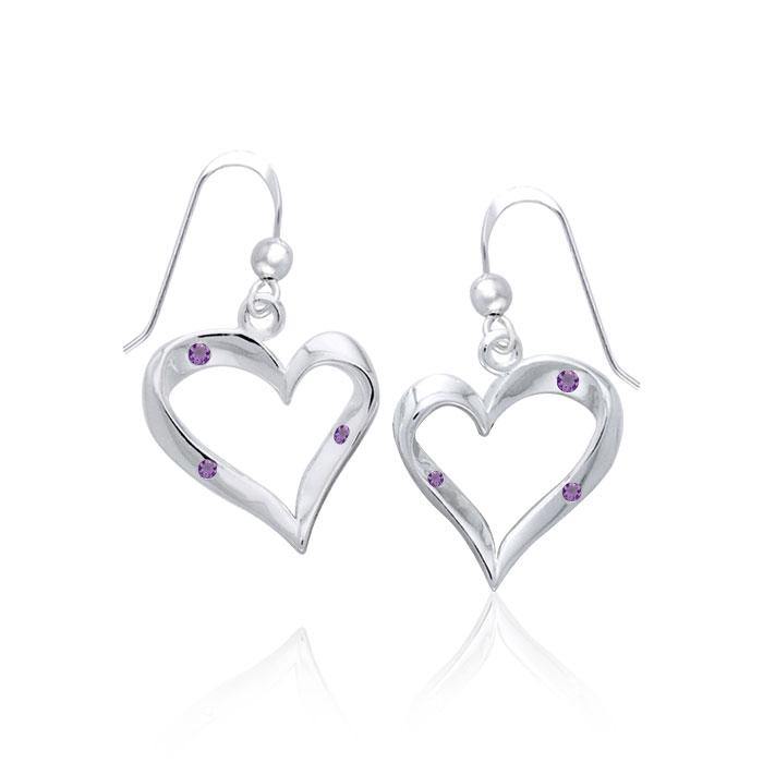 Heart Shape with Gem Earrings TER954 Earrings