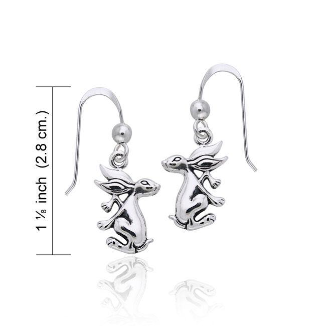Hare Sterling Silver Earrings TER957 - Wholesale Jewelry